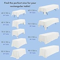 Vista 9 de Manteles rectangulares de poliéster (90 in x 132 in)