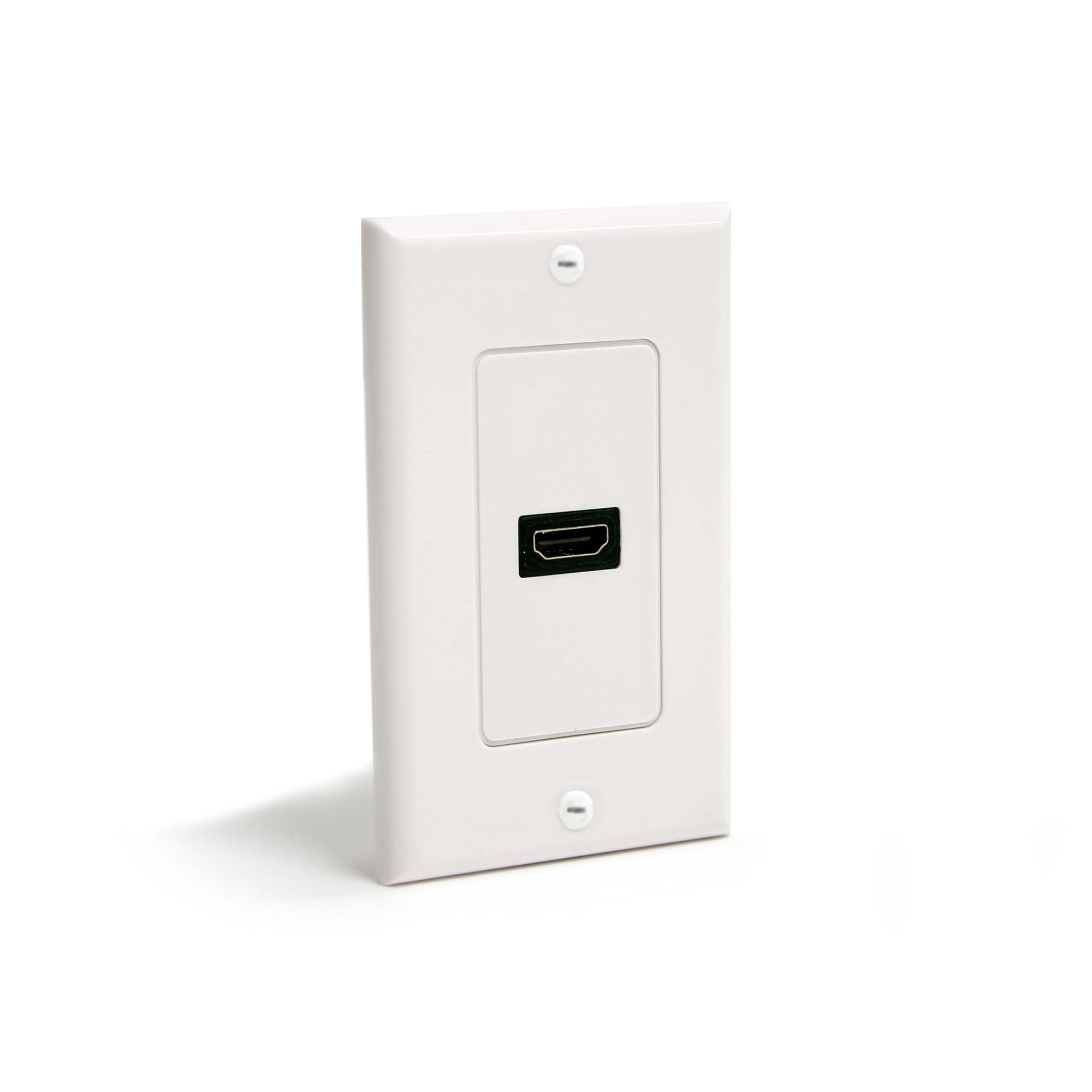 StarTech.com Single Outlet Female HDMI Wall Plate White - Wall mount plate - white - HDMIPLATE, 3.5 x 2.75 inches