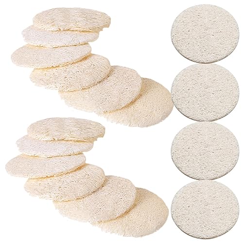 Healvian ヘチマスポンジ 角質除去フェイスパッド 顔用 ボディスクラバーパッド ヘチマスポンジ ブラシ スクラブ ヘチマスクラバー 36個