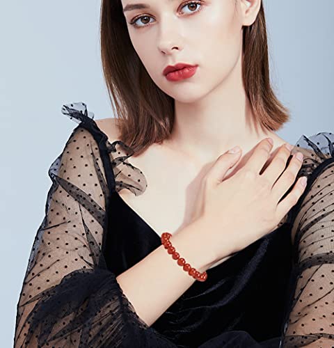 15 Pcs 8mm Healing Stone Beaded Bracelets for Women Men Semi-Precious Gemstones Bracelets Crystal Beaded Bracelet Unisex Adjustable Stretch Bracelets2