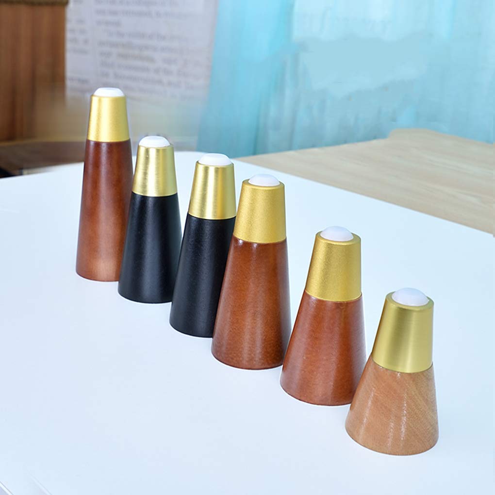 4 piedini di ricambio conici conici in legno massello, per mobili da tavolo, gambe per mobili in legno, per divano, letto, sedia, divano, piedini in legno (nero, 10 cm)