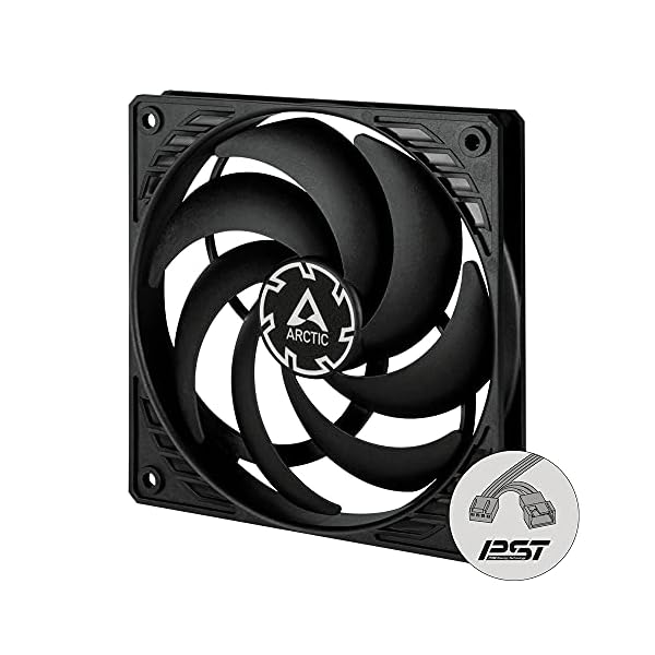 ARCTIC P12 SLIM PWM PST - 120 mm Ventilador de Caja para CPU con PWM Sharing Technology (PST), Muy Silencioso, Computadora, 300-2100 RPM - Negro - Image 3