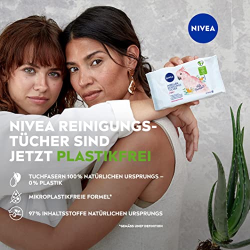 NIVEA 3-in-1 Hey Beautiful! Micellar Cleansing Wipes (Pack of 25), Gentle Facial Cleansing Wipes with Vitamin E - Image 3