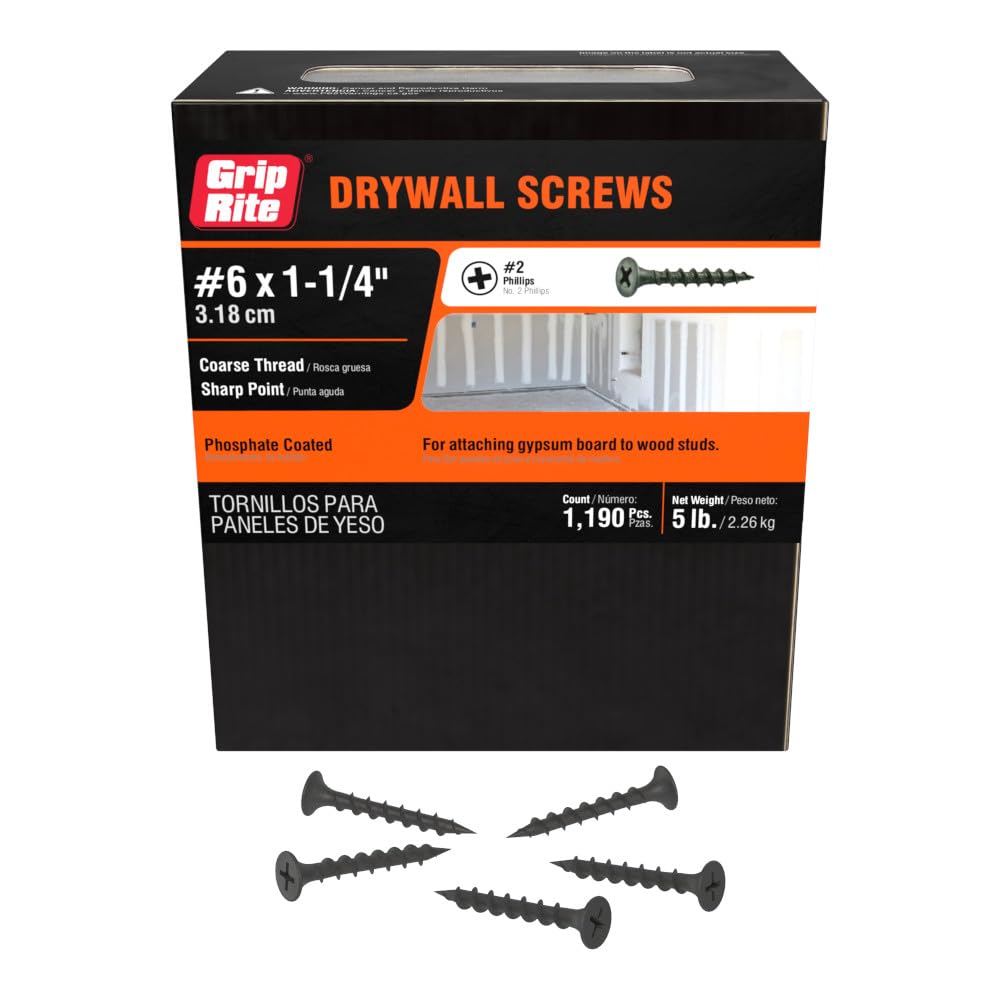 Drywall Screws - #8 x 2-1/2" - Grip-Rite -10