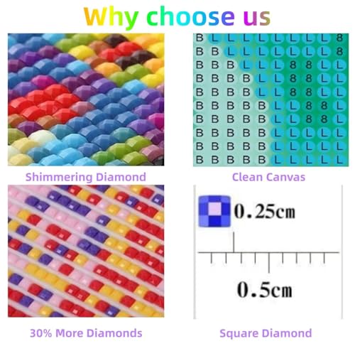 Diamond painting fleur kit complet 5D DIY grand format - 5