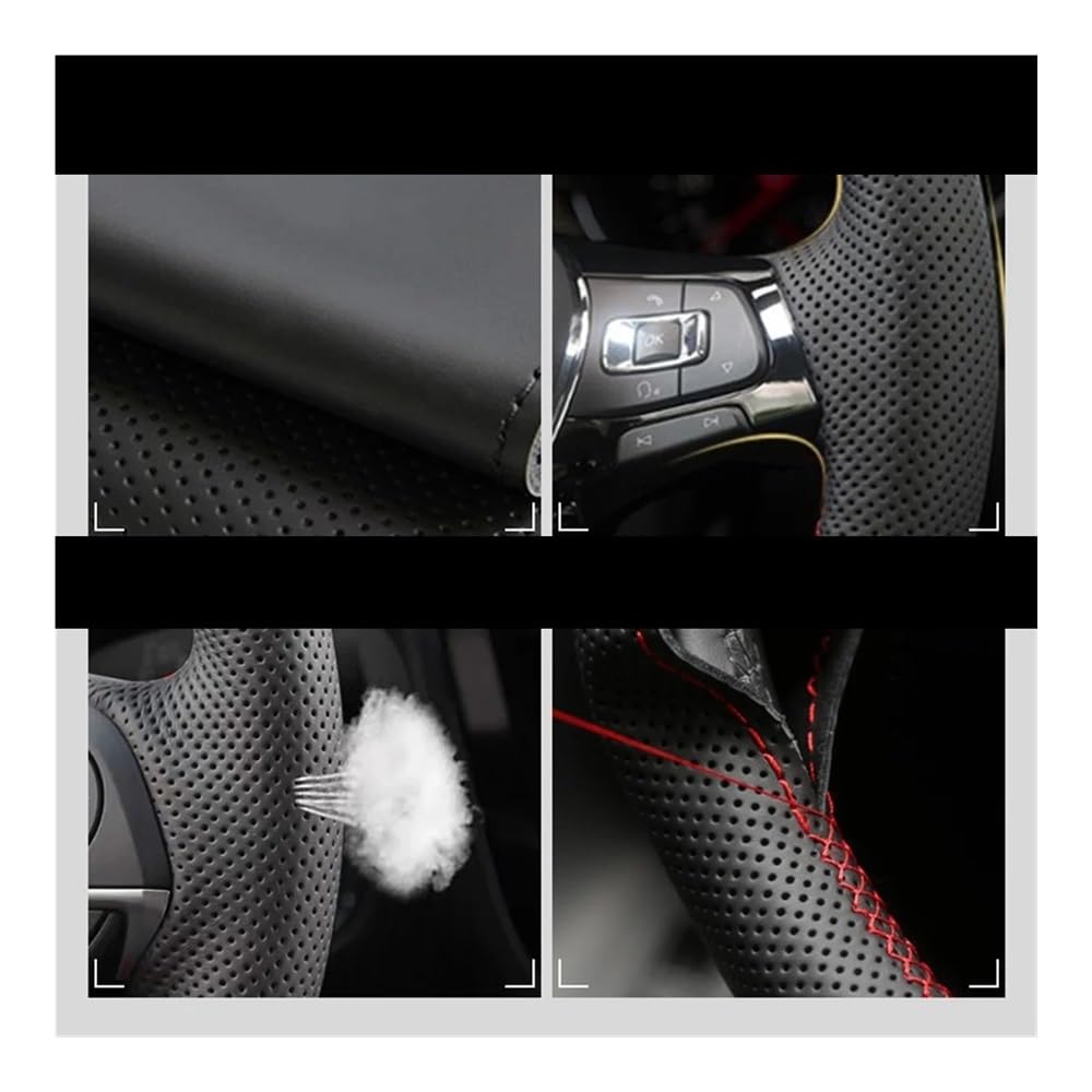 Funda para Volante de Coche de Microfibra PU para Q7 Q3 Q5 A4 B8 2014 2015 A6 C7, Accesorios Interiores.