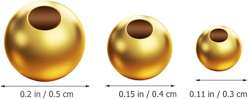 Miniatura 7 de Cuentas de latón chapadas en oro, cuentas de perlas para manualidades, perlas redondas blancas, cuentas espaciadoras sueltas, cuentas de metal