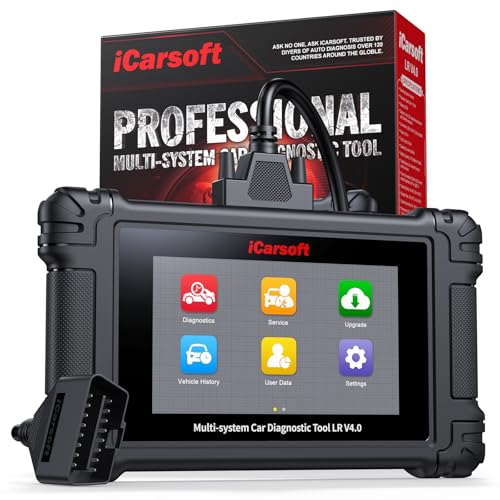 iCarsoft LR V4.0 Full Systems Bidirectional Diagnostic Scan Tool for Most Land Rover/Jaguar and Other 2 Car Makes from 1996-2023 Automotive OBD2 Scanner Up to 51 Service Graphic Data Car Code Reader