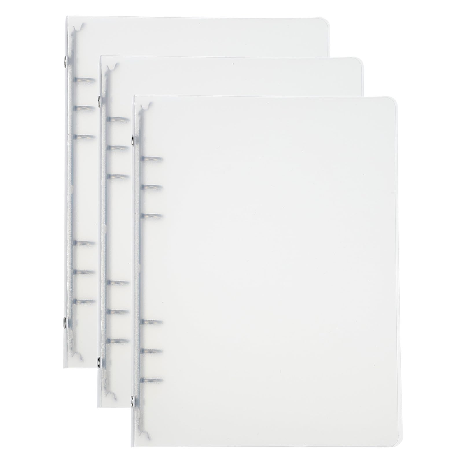 Patikil A5 Binder Cover, 3 Pcs PP 6 Ring Loose Leaf Protector, Transparent