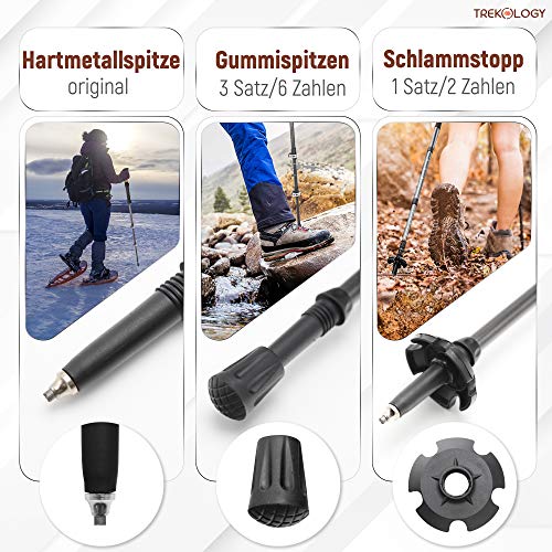 Trekology Wanderstöcke Carbon Teleskop, Trekkingstöcke, Nordic Walking Stöcke Verstellbar für Damen Herren, Ultraleichte… - Image 8