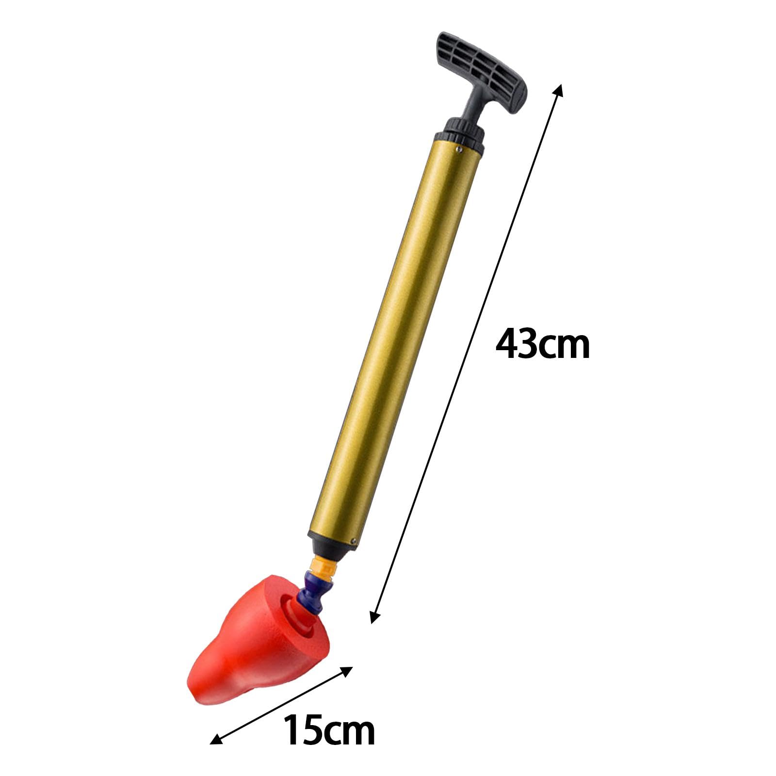 B Baosity Déboucheur de Toilettes, Nettoyeur de Canalisations Haute Pression, Déboucheur de Canalisations, Pompe Manuelle En Acier Inoxydable, Déboucheur pour S, Rouge