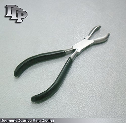 Segment Captive Ring Closing Pliers Body Piercing Tool w / Vinyl Grip