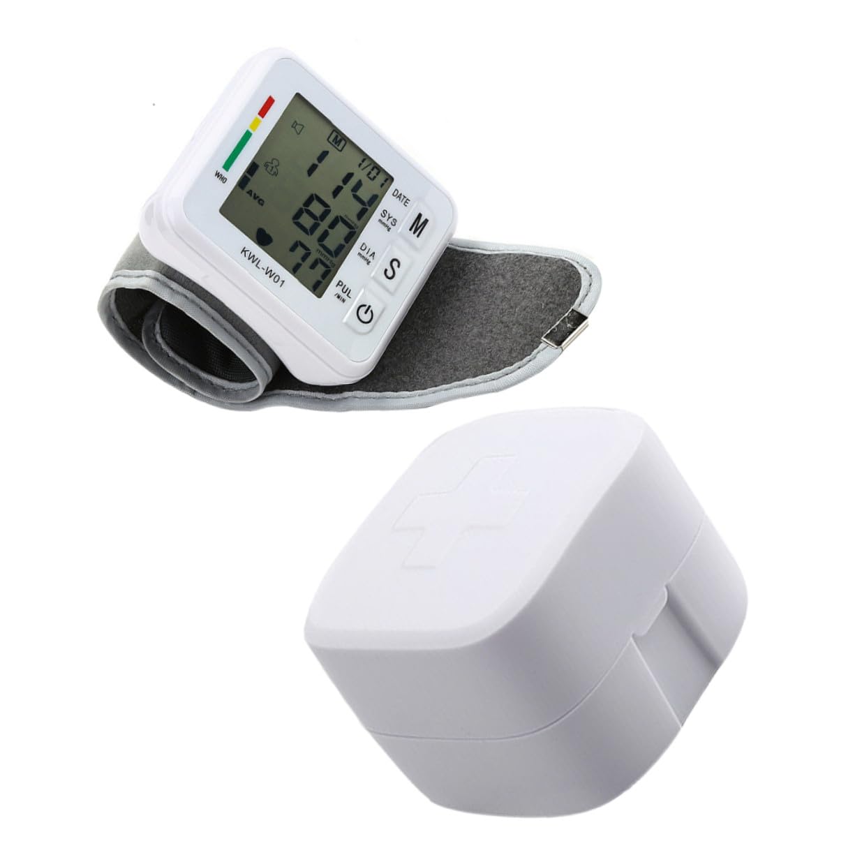 HANABASS Misuratore di Pressione Digitale da Polso per Uso Domestico Compressione Automatica, Modalità Sleep e Display Lcd, Dispositivo Abs per Adulti e Anziani