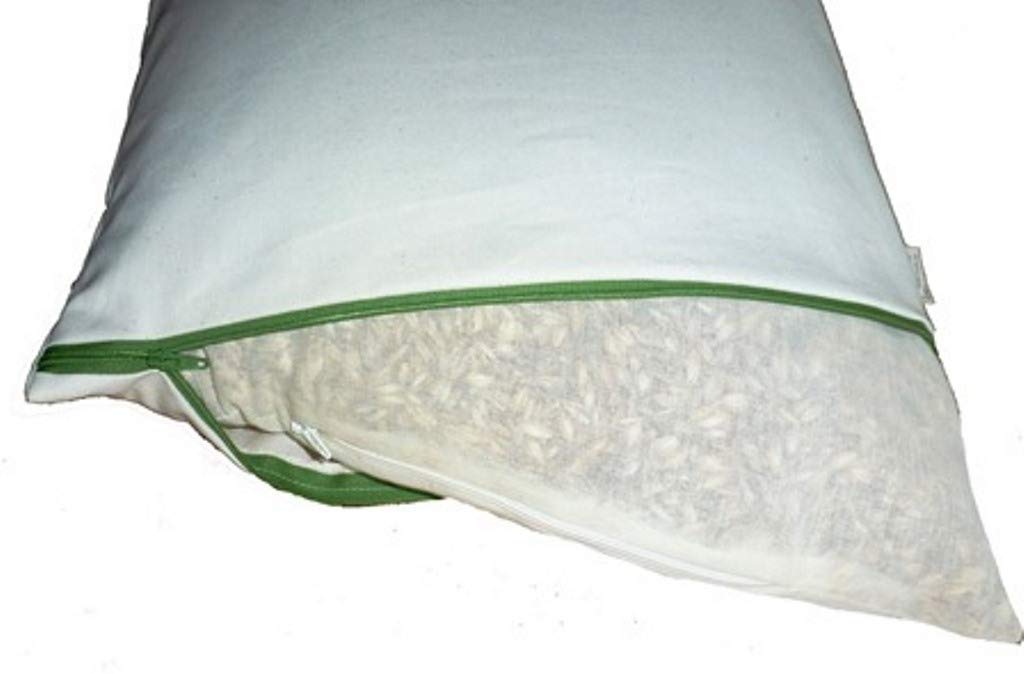 mudis Naturkissen&mehr 100% Bio Dinkelkissen,Schlafkissen 40x80, stützend und Atmungsaktiv,Füllung in einem extra Bio Baumwoll Innennetzt,G.O.T.S