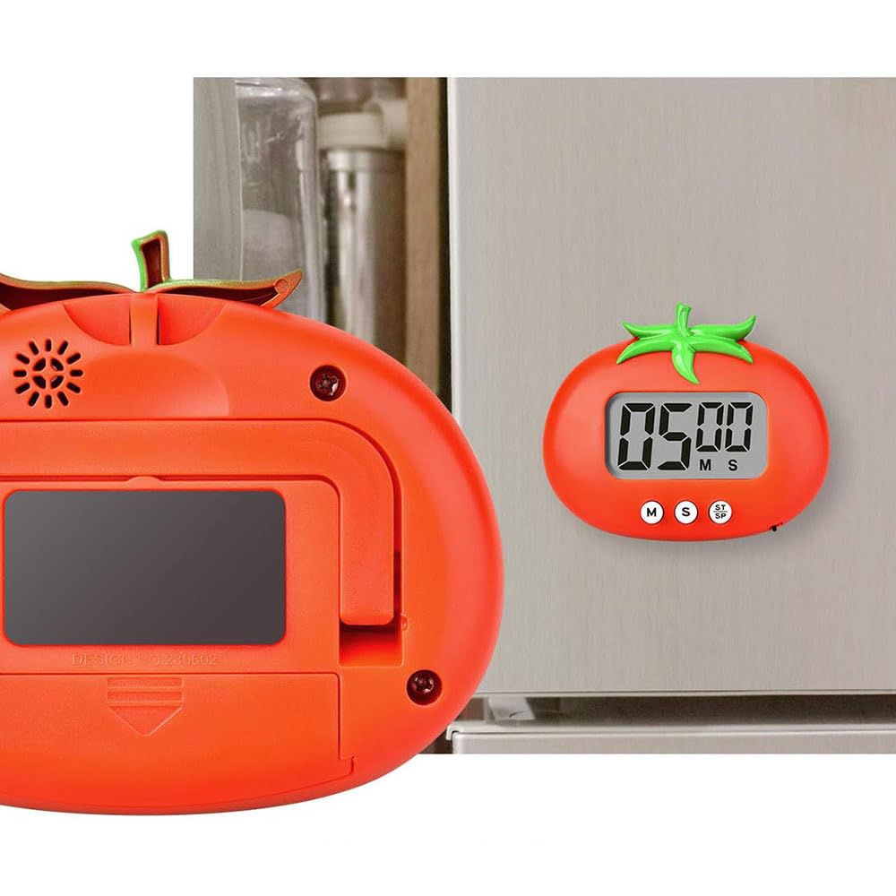 Timer elettronico a forma di pomodoro, timer da cucina da 99 minuti, timer da cucina, timer da cucina, contatori di allarme, gadget per la casa, gestione del tempo (blu), GRB1023