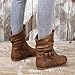 Imagen de Botines Barefoot Mujer Invierno Moda Casual Otoño Botas de Entretiempo Zapatos Cortos de Mujer con tacón Elegantes
