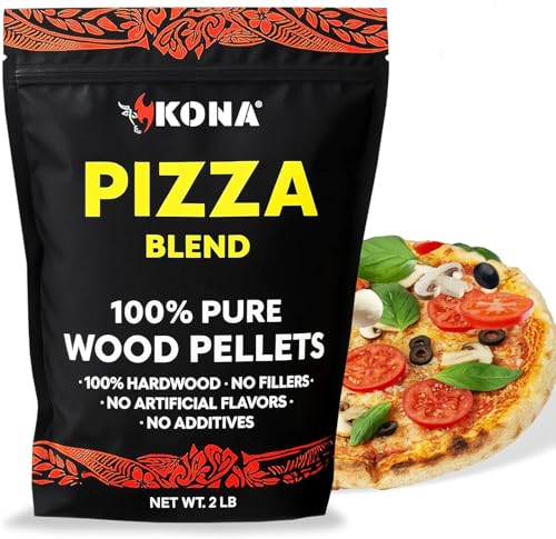 Kona Wood Pellets Pizza Blend, Intended for Ooni & Big Horn Pellet Pizza Ovens, 2lb Resealable Bag