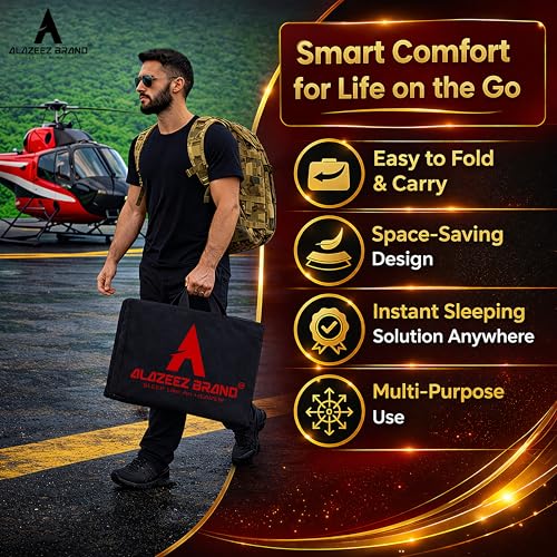 Image of Premium Foldable Floor Mattress for Sleeping, Portable Tri-Fold Sleeping Mat with Carry Bag, Lightweight Washable Guest Bed Mattress for Home, Travel, Camping & Kids Play Area