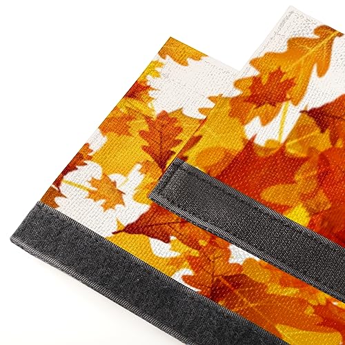 Image of Pardick Fall Autumn Refrigerator Door Handle Covers Set of 2Fall Leaf Washable Fridge Dishwasher Mocrowave Oven Door Decor Handle Cover Keep Your Kitchen Appliance Holiday Decor
