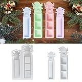 SVOCK 2PCS Silikonformen Gießformen Elch, Silikonformen Weihnachten Gießformen, Silikonform Anhänger Weihnachten,Gießform Silikon Elch Für Geschenkdekoration