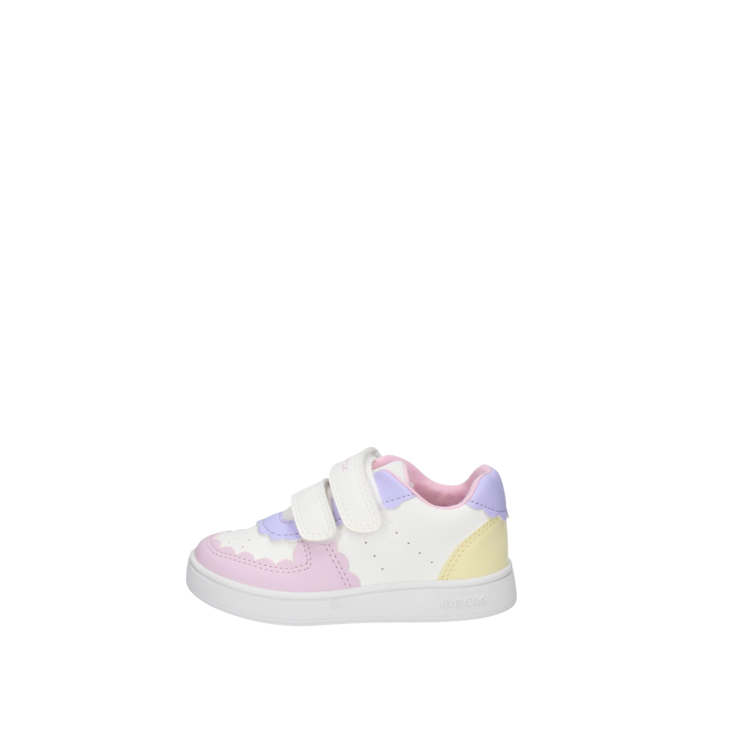 Geox B ECLYPER Girl A, Baby - Mädchen Sneaker, White/Lt Yellow,