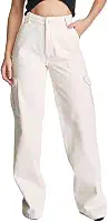 Calça Sarja HNO Jeans Cargo Ana Off White