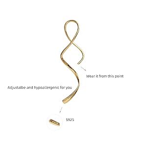 Pull Through Earrings Sterling Silver Wire Open Hoops Threader Earrings