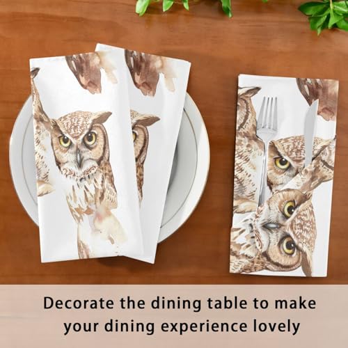 Servilletas de Tela ALAZA con Estampado de Búho x6 miniatura 4