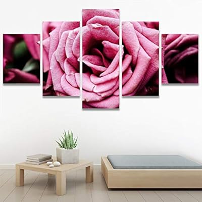 SIGNWIN 5 Panel Canvas Wall Art Flora Snapshot...