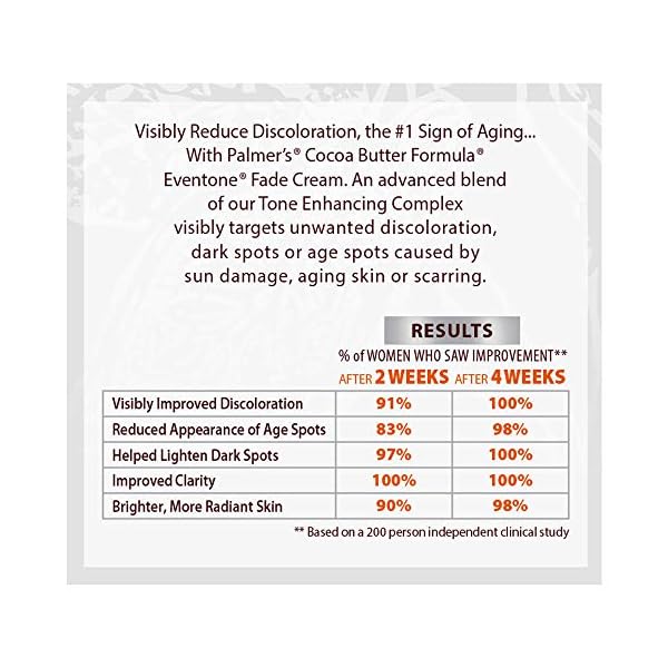 Palmers-Cocoa-Butter-Formula-Eventone-Fade-Cream-27-Ounce Palmer's Cocoa Butter Formula Eventone Fade Cream, Anti-Dark Spot Fade Cream with Vitamin E and Niacinamide, Helps Reduce Dark Spots & Age Spots, 2.7 Ounce