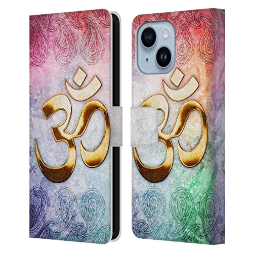 Étui portefeuille Om Symboles Sacré en cuir Brigid Ashwood pour Apple iPhone 14 Plus