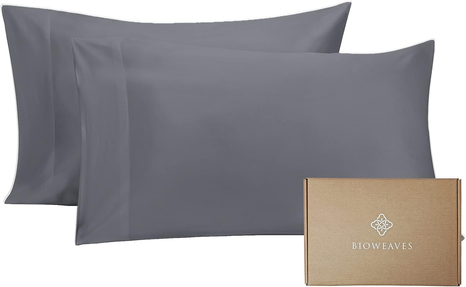 BIOWEAVES 枕カバーセット 2枚入り　オーガニックコットン100% Amazon｜BIOWEAVES 100%オーガニックコットン キング枕カバー 300 枕