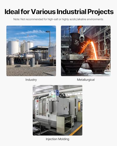 Image of VEVOR Air-Cooled Water Chiller, 12.3 HP, Industrial Water Chiller with 30,240 Kcal /h Cooling Capacity, Dual Compressor, 37 Gal Large Tank, LED Display, Cooler for Cooling Water, Not Air Conditioner