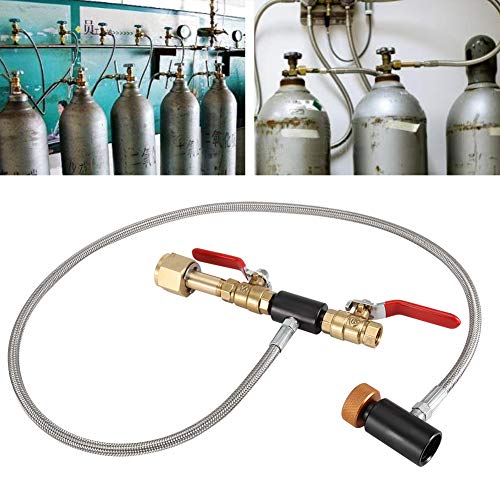 Jeffergarden G1/2 CO2 Cylinder Refill Adapter with Hose for Filling Sodastream Tank(36 inch)