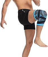 Vista 4 de NuCamper Rodillera para dolor de artritis, manga de compresión ajustable para hombres y mujeres, alivio del dolor, soporte de rodilla