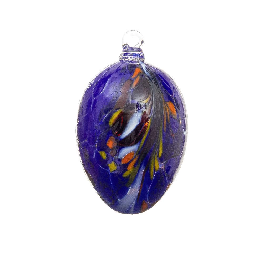 MAROLIN Handmade Easter egg (glass), lapis lazuli, 10cm
