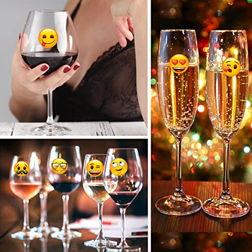 Morcart 84Pcs Resuable Emoji Funny Icons Stickers Decorative Drink Marker, Party Gift, Personalized Your Life, Removable & Washable #TOP4
