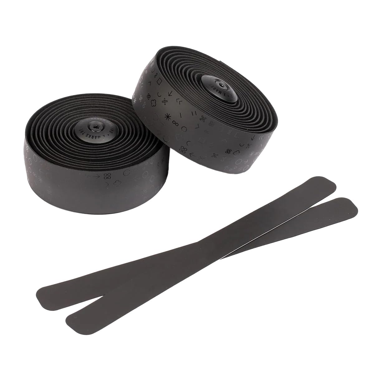 Burgh Classic Bar Tape, Hieroglyph Stealth, Black