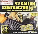 Contractor's Choice 24-Count 42-Gallon Outdoor Construction Trash Bags
