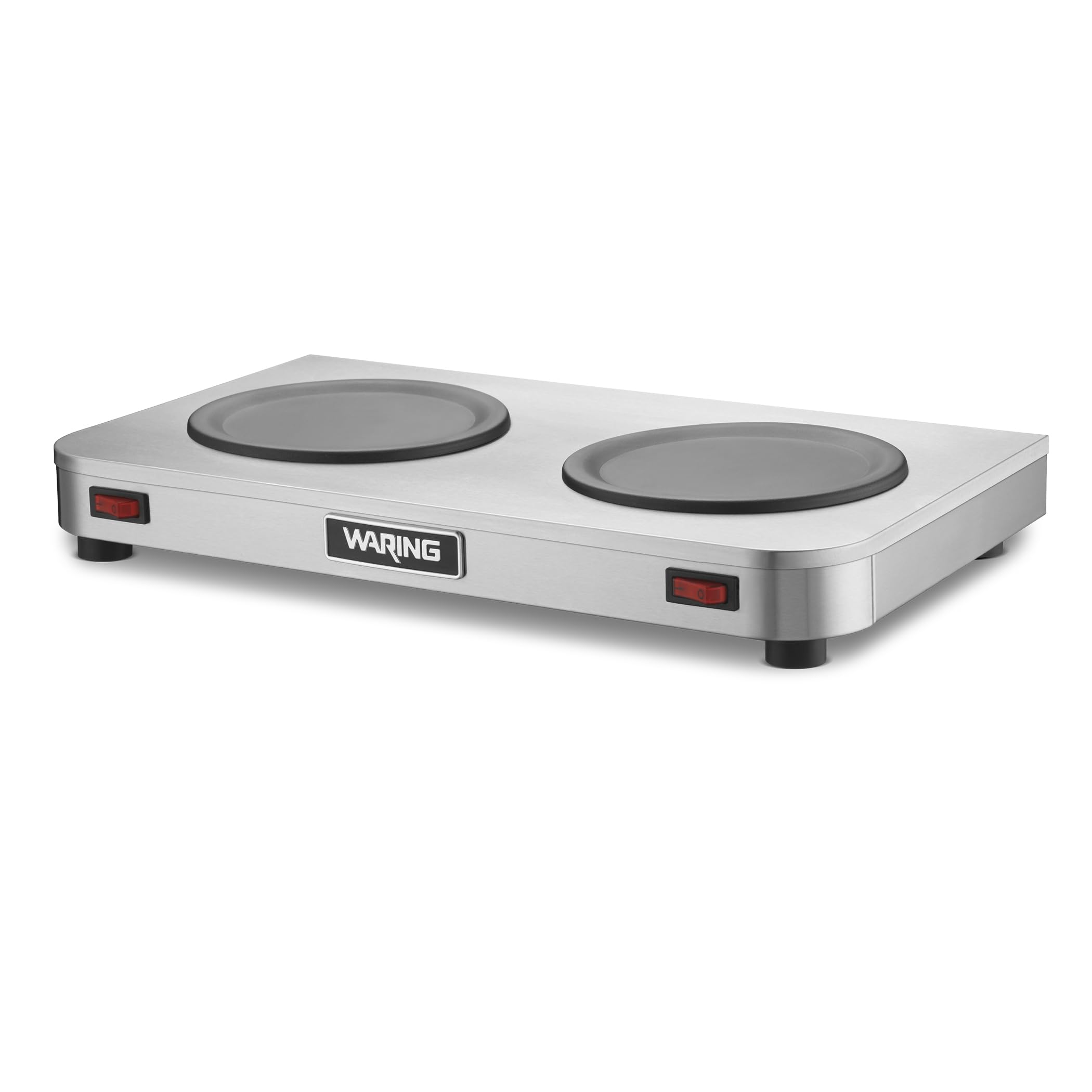 Waring Commercial WCW20 Café Deco Double Coffee Carafe Warmer, 120V, 5-15 Phase Plug,Silver