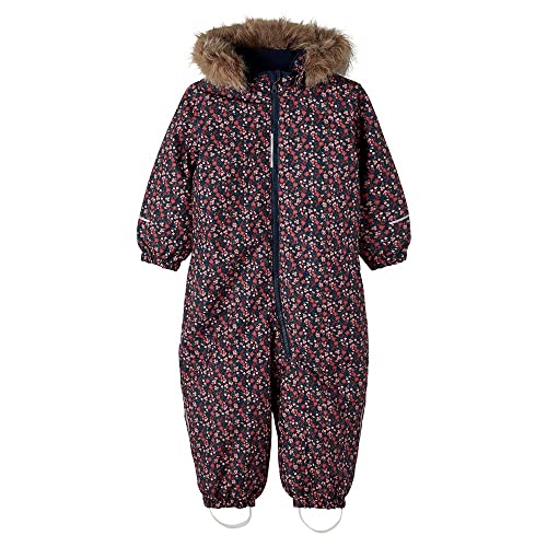 NAME IT Mädchen NMFSNOW10 Suit Petit Flower FO NOOS Schneeanzug, Dark...