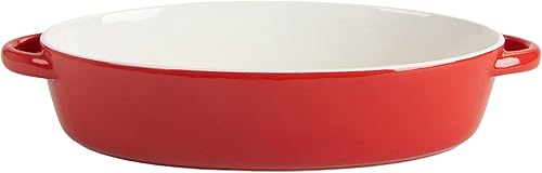 Miniatura 4 de 10 Strawberry Street Sienna Oval - Juego de utensilios para hornear, 13 y 10.5 pulgadas, color rojo