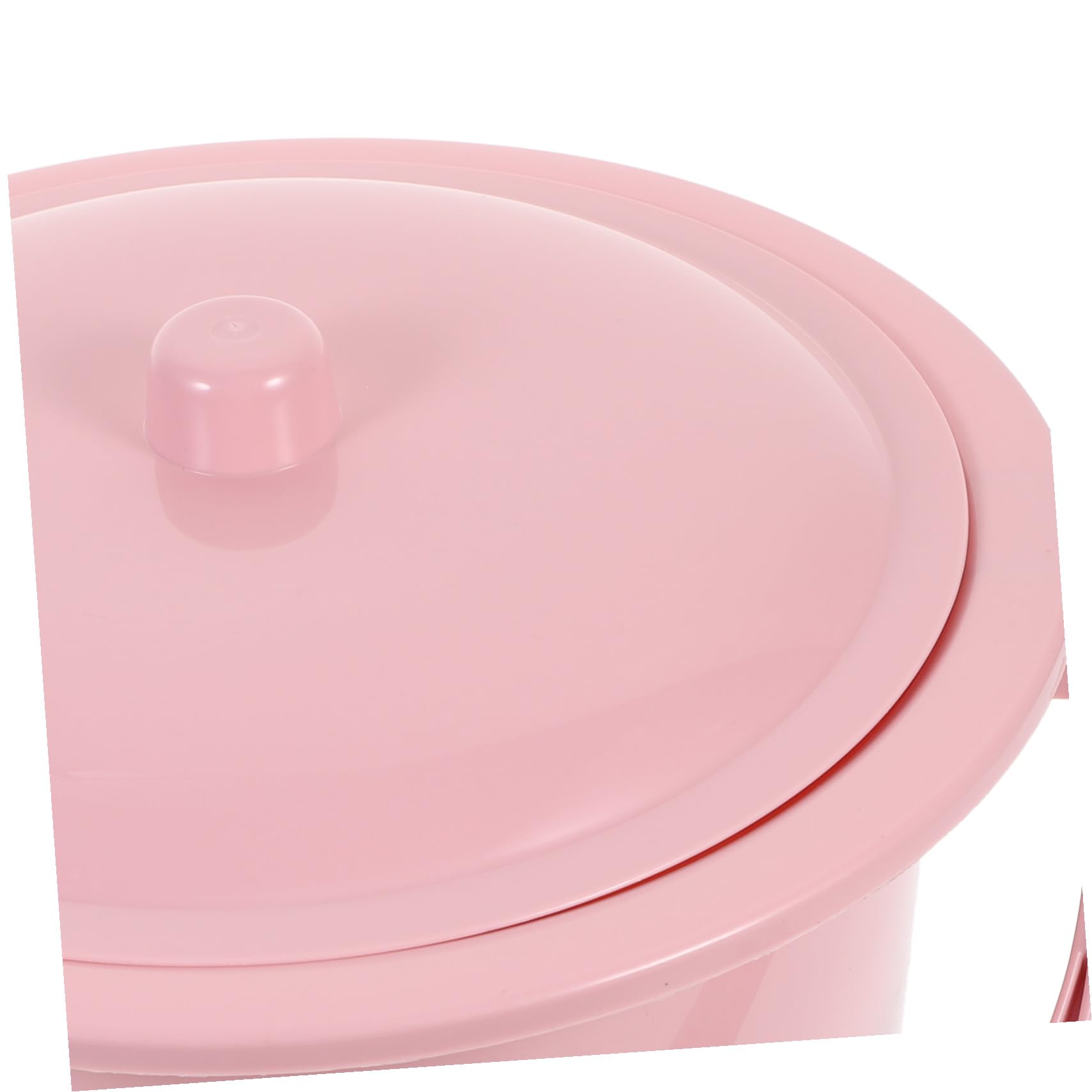 IMIKEYA Vasino portatile in plastica PP spessa con coperchio rosso per uso domestico leggero e compatto per uso notturno casa secchio resistente e pratico per adulti