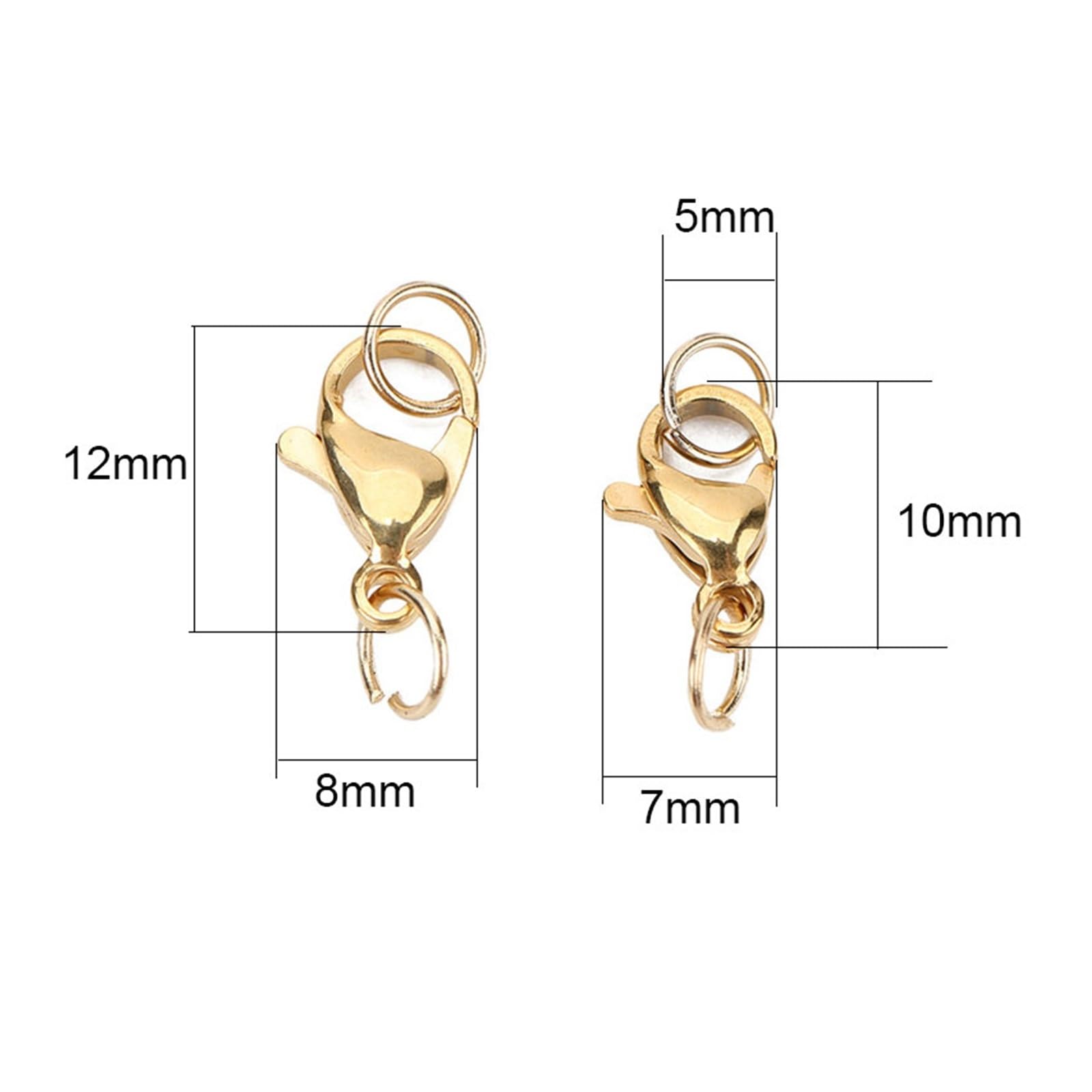 KEMTAT 50 Pz 16mm 14mm 12mm 10mm Bronzo Argento Colore KC Color Oro - Foto 11