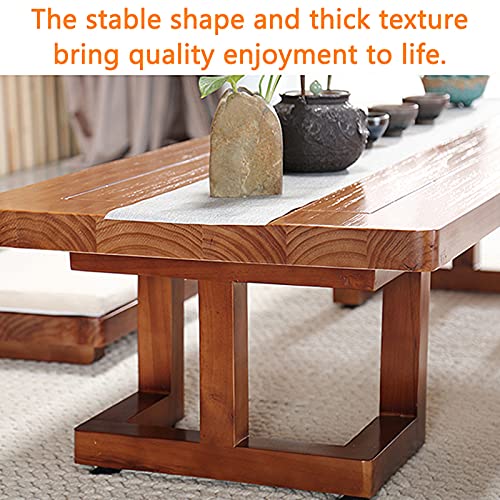 Tatami Couchtisch Massivholz Tisch im Wohnzimmer Antik und Elegant Einfach Lang Niedriger Tisch im Balkon Erkerfenster – Bild 5
