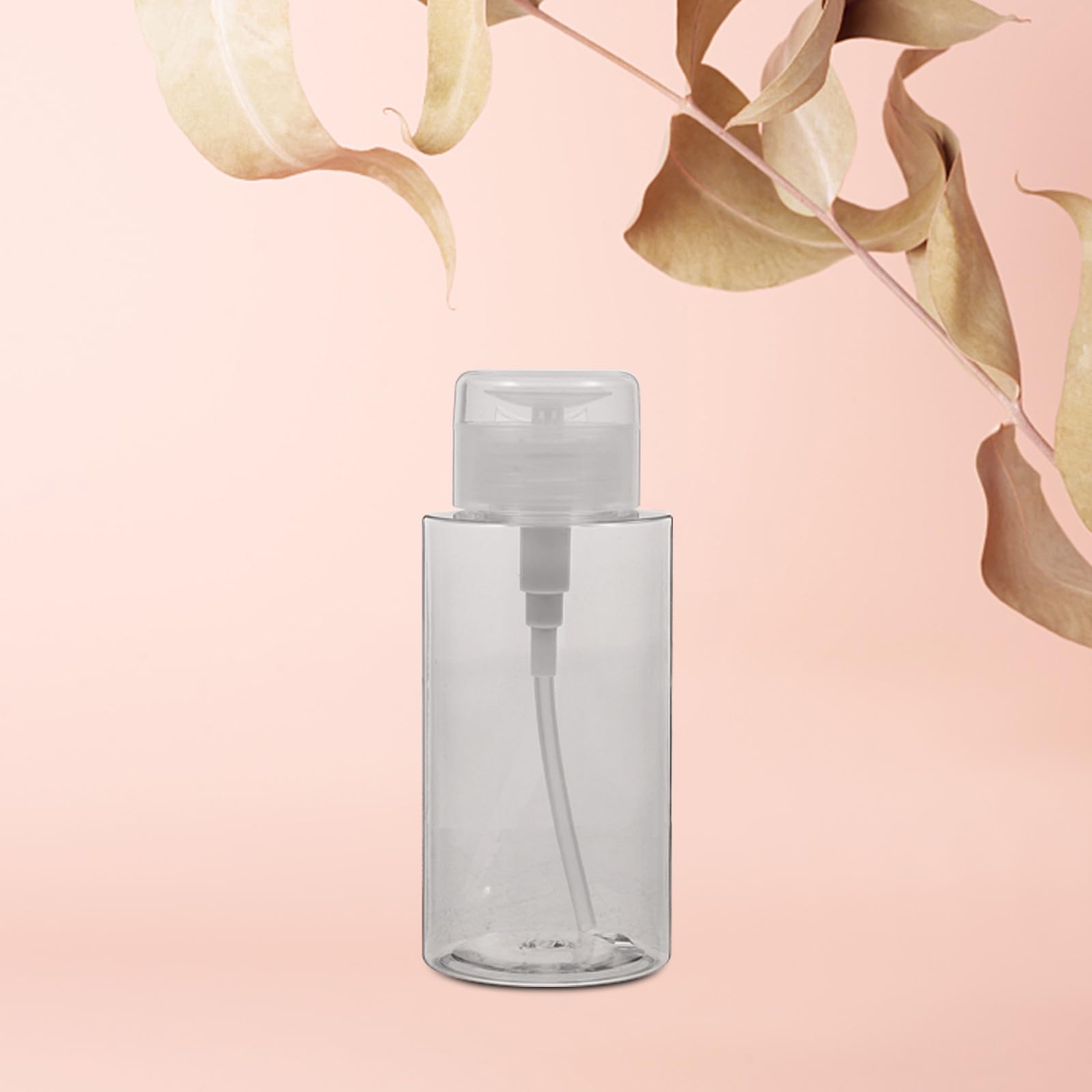 Petg - Dispenser di liquido per rimuovere lo smalto 300 ml, trasparente, 2 pezzi, pompa per cosmetici e viaggi, flacone dosatore per rimozione per unghie