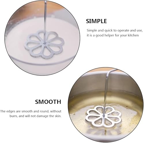 Miniatura 8 de Hemoton Juego de 7 piezas de roseta y timbal de aluminio para gofres, cortador de roseta sueca, moldes para bunuelos, moldes para gofres, rosetas