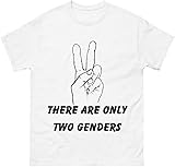 Photo Gallery maglietta con scritta "there are only two genders", bianco, 3xl Photo Gallery maglietta con scritta "there are only two genders", bianco, 3xl