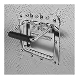 MSW Alubox abschließbar Werkzeugkasten ATB-1230 Deichselbox 150 L Transportbox Metallbox mit Deckel Riffelblech 124 x 38 x 38 cm Aluminiumbox