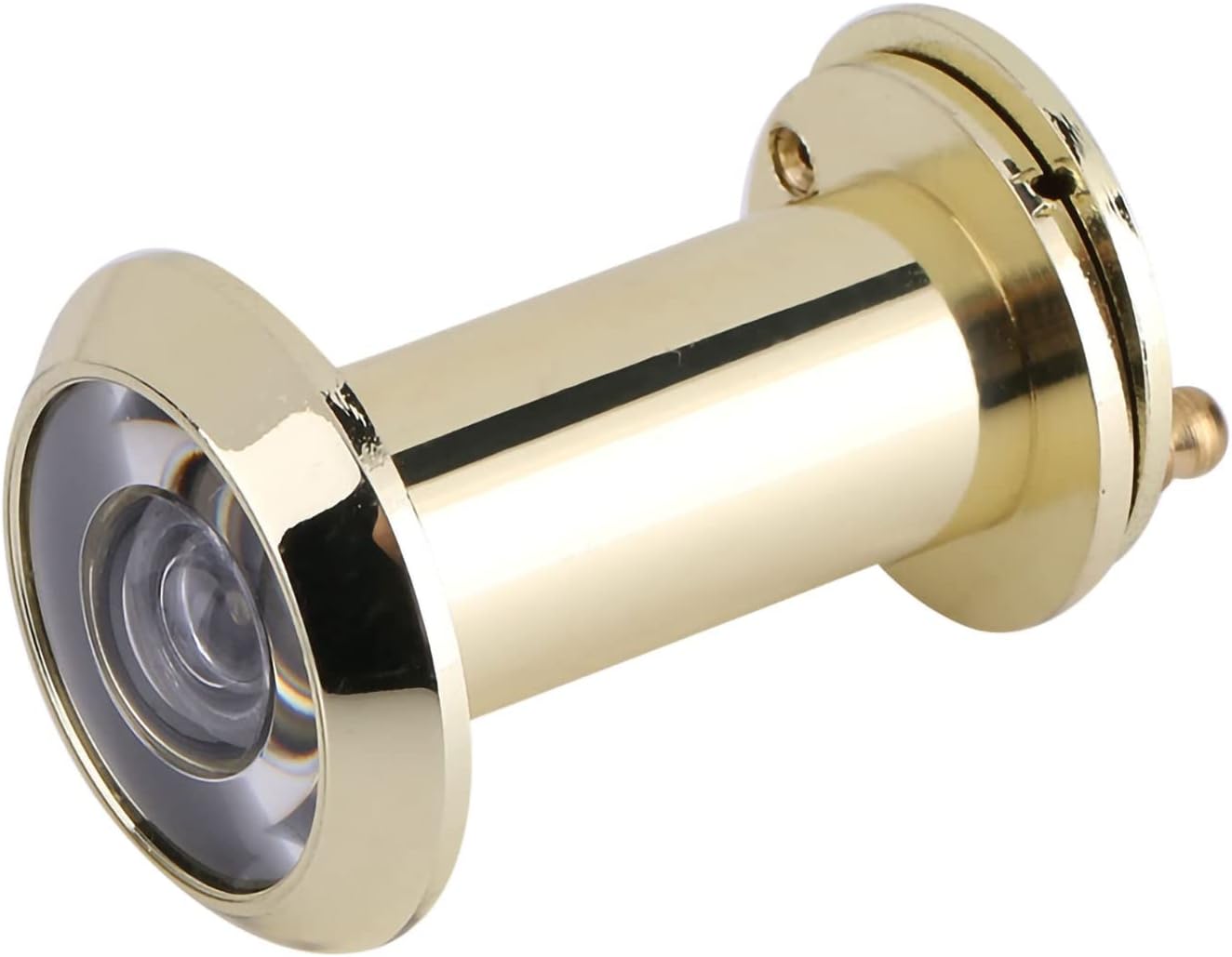 Wide Angle Optical Glass Home Security Door Viewer Scope for Improved Privacy Protection (Gold)